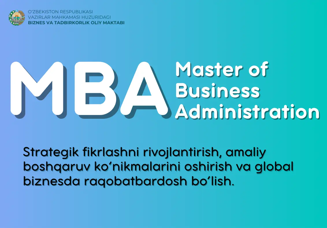 Master of Business Administration (Biznes boshqaruvi magistri)